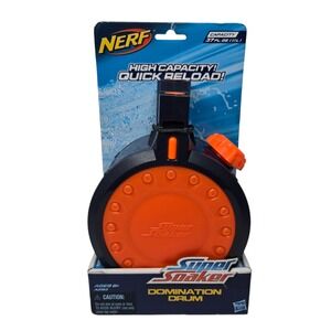 Nerf Super Soaker Domination Drum Water Blaster Accessory Blue Orange Clip